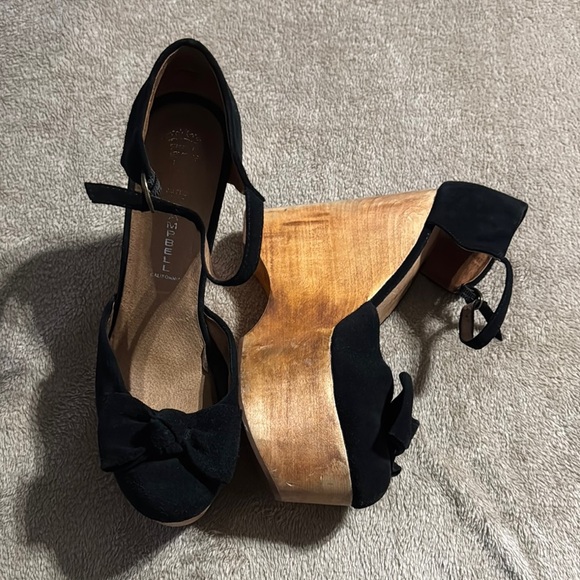 Jeffery Campbell Daisies From Anthropology Black Platform Wedge Heels - Picture 2 of 12